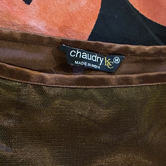 SOLD Brown Boho layered hem frills skirt - Picture 3 of 4